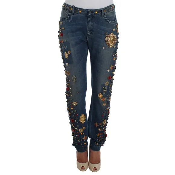 【VIP価格】DOLCE & GABBANA Enchanted Sicily Jeans Dolce & Gabbana Enchanted Sicily Crystal Heart Boyfriend